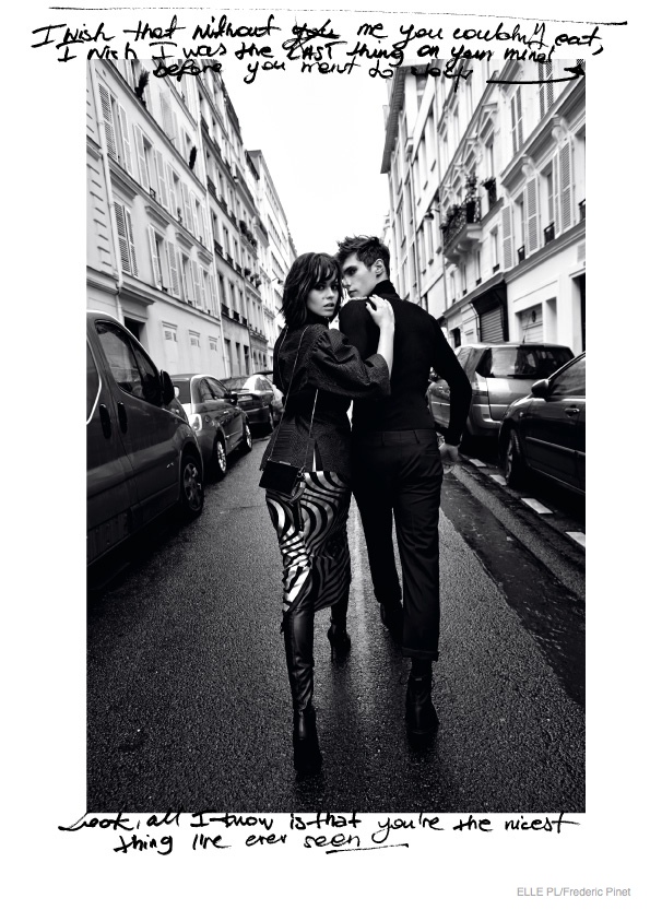 Marta Dyks Poses with Her Boyfriend in Elle Poland Feature