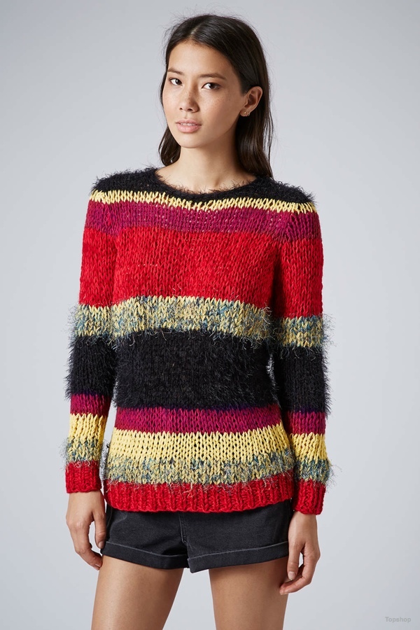Mixed Yarn Festival Jumper available at Topshop for $116.00