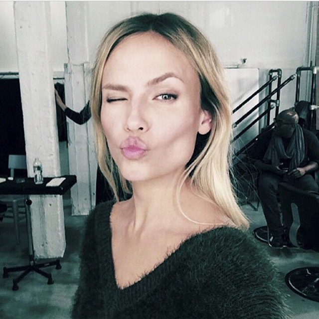Natasha Poly shares behind the scenes image from H&M
