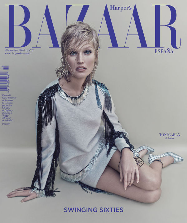 Toni Garrn in Lanvin on Harper’s Bazaar Spain November 2014 Cover