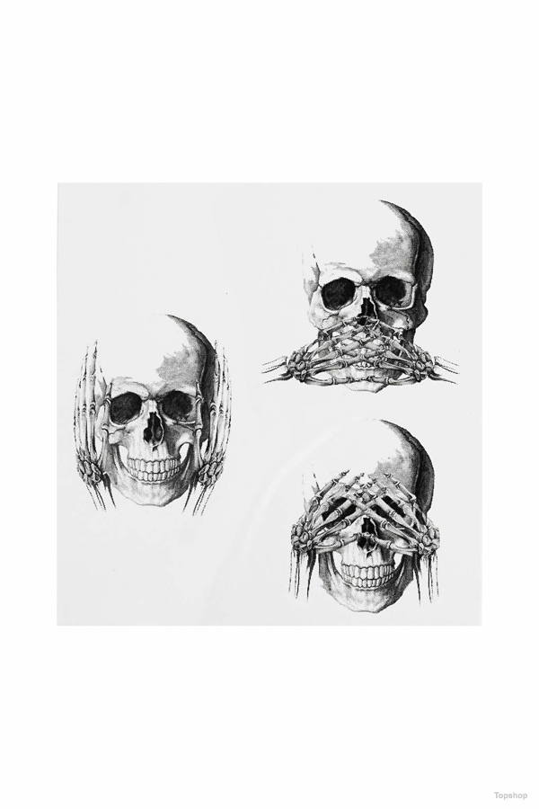 Halloween Temporary Skull Tattoos
