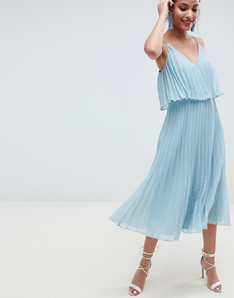 ASOS Design Pleated Crop Top Midi Dress $48 (previously $60)