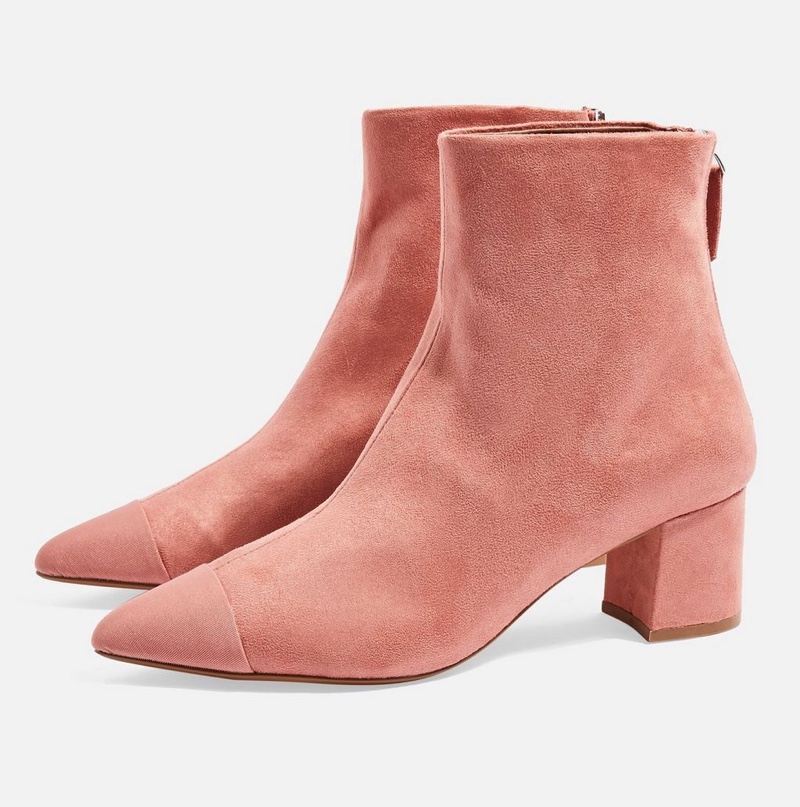 Topshop Bambi Toe Cap Boots in Pink $45.50 (previously $65)