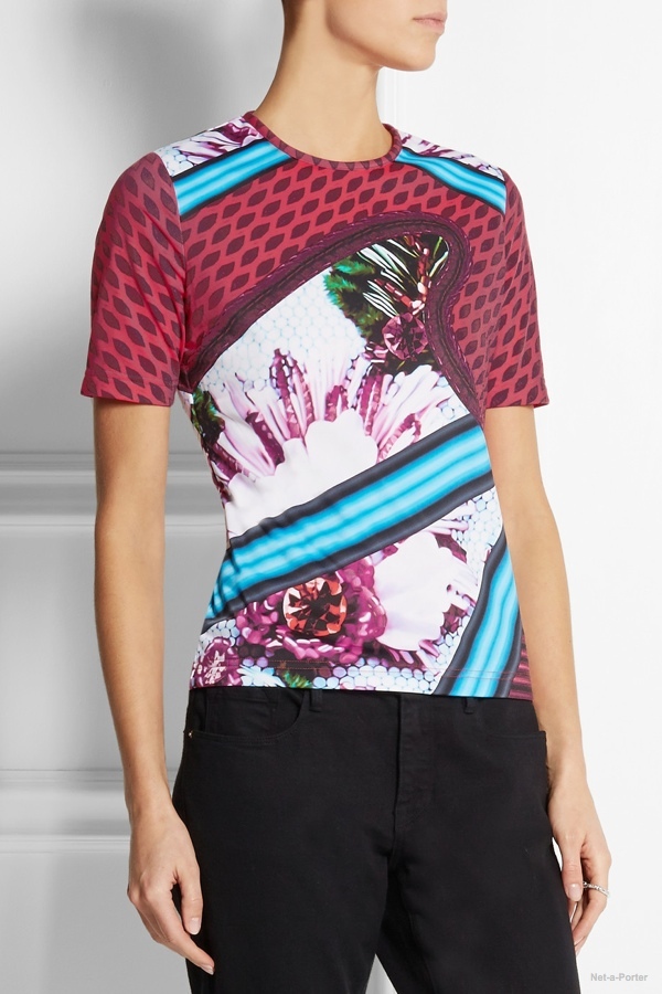 adidas Originals Mary Katrantzou Turkoplus neoprene T-shirt available at Net-a-Porter for $120