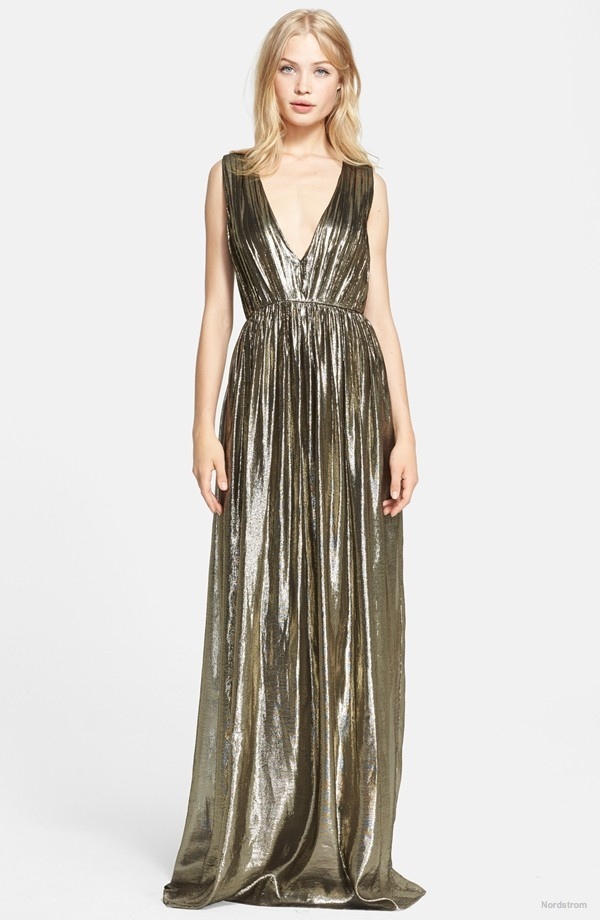 alicia-olivia-issa-pleated-lame-gown