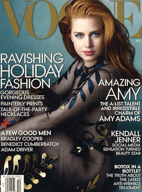 Amy Adams Wears Sheer Look on Vogue December 2014 Cover