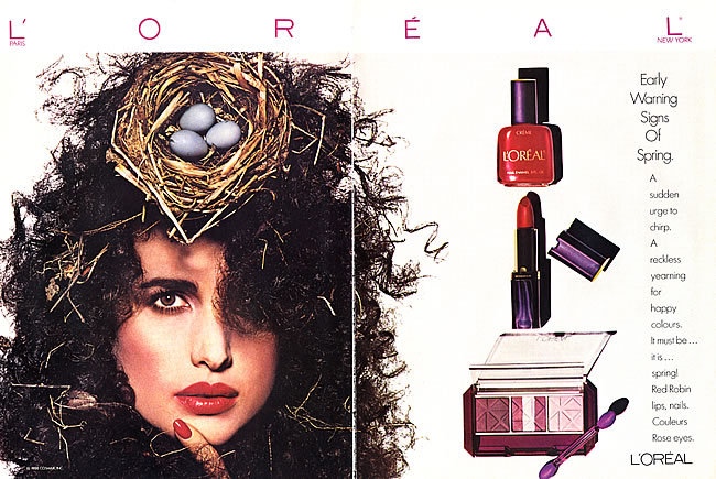 TBT: 1980s L’Oreal Makeup Ads with Andie Macdowell