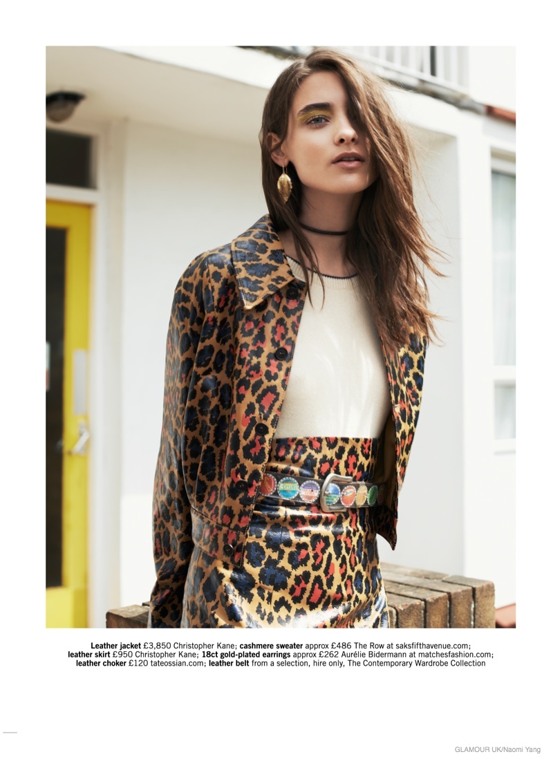 Carolina Thaler Wears Animal Prints for Glamour UK by Naomi Yang