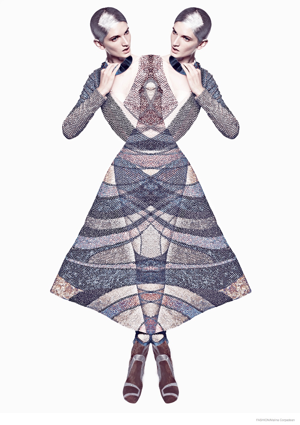 Carly Moore Models Futuristic Style for FASHION by Malina Corpadean