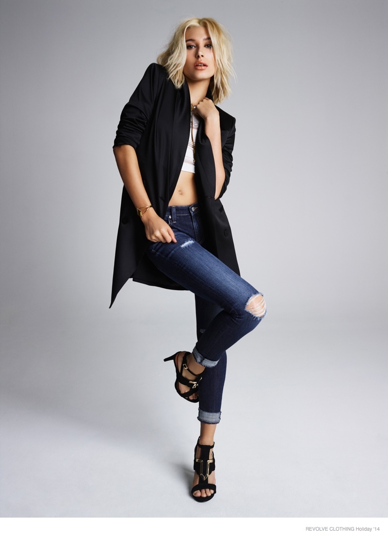 Hailey Baldwin for REVOLVE Holiday 2014 Campaign