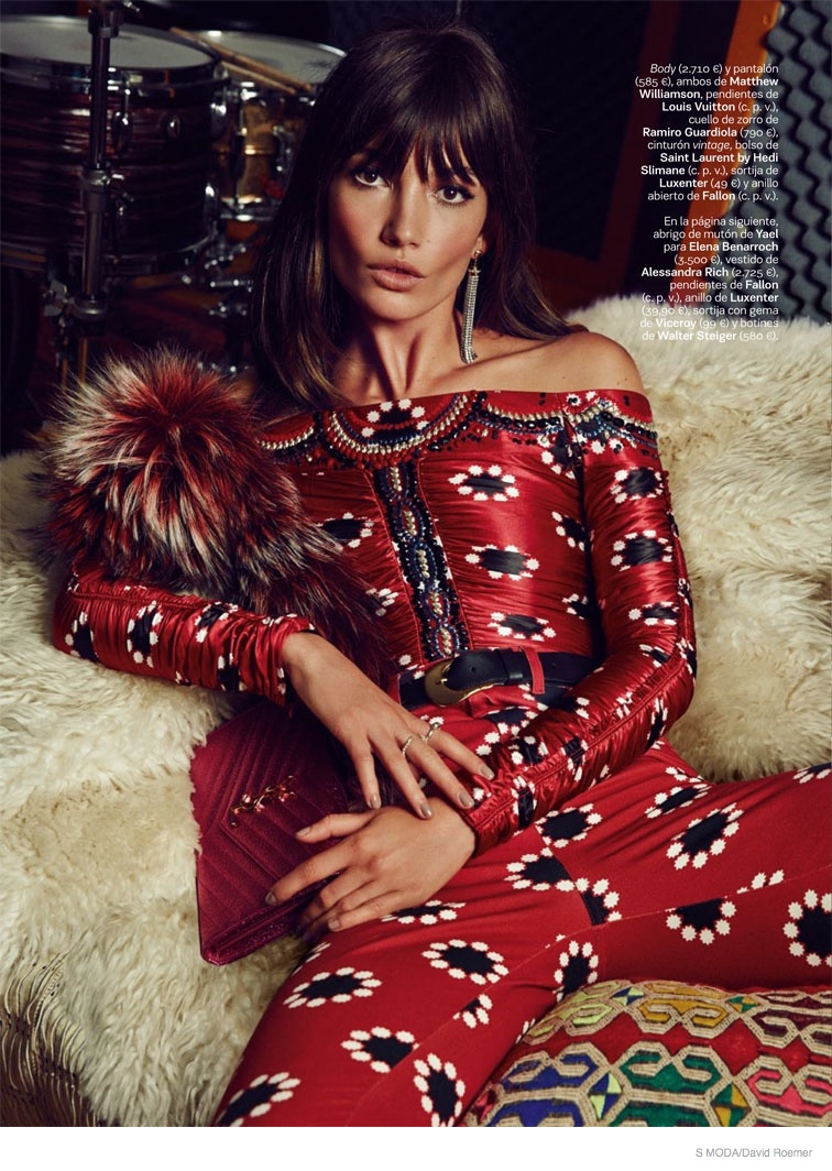Lily Aldridge is a 70s Dream in S Moda Shoot by David Roemer