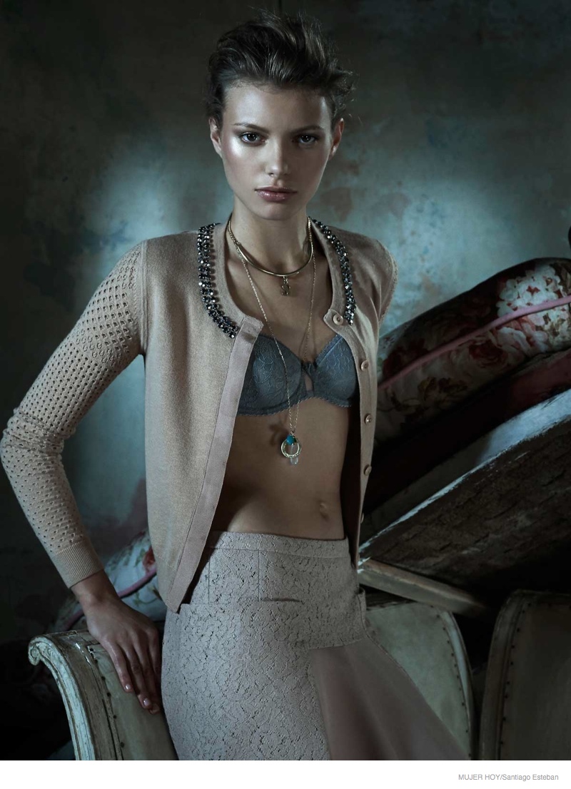 Maria Senko in Lingerie Looks for Mujer Hoy by Santiago Esteban