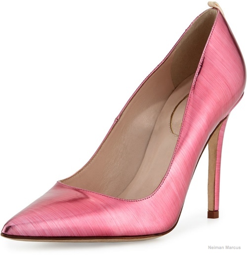 SJP by Sarah Jessica Parker Fawn Metallic Point-Toe Pump available at Neiman Marcus for $350.00