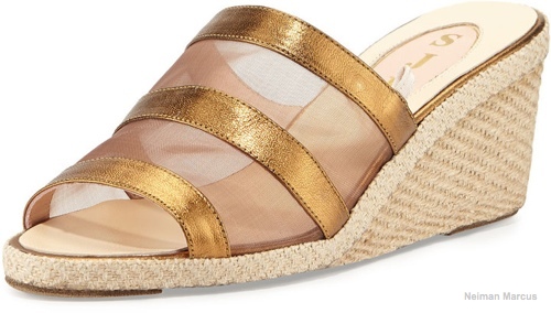 SJP by Sarah Jessica Parker  Suzi Mesh Espadrille Wedge Slide available at Neiman Marcus for $215.00