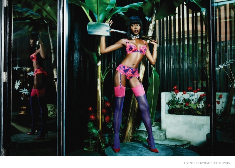 More Photos From Agent Provocateur's Spring 2015 Campaign with Naomi Campbell
