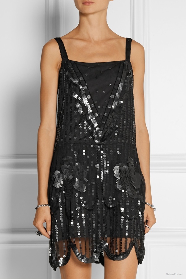 Anna Sui Sequin-embellished Tulle Dress