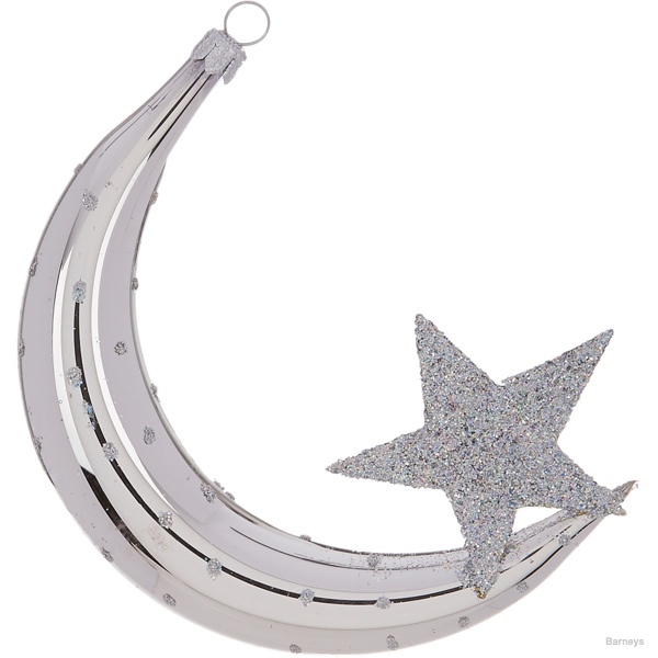 Baz Dazzled Glitter Star & Moon Hanging Ornament available at Barneys for $20