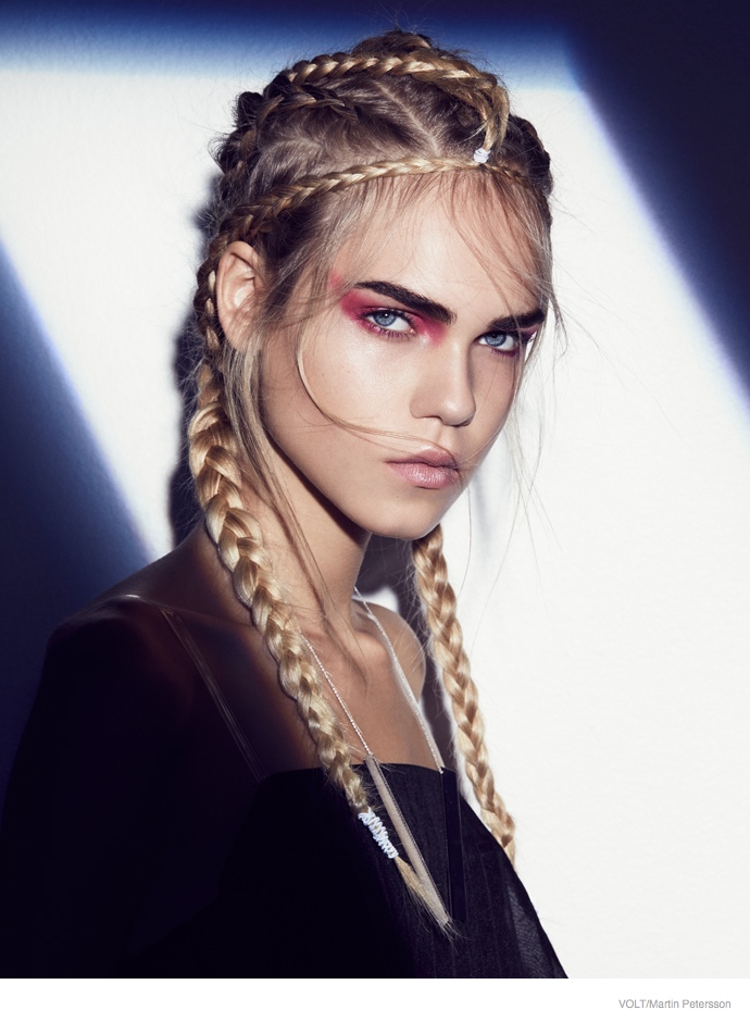 Line Brems Rocks Braided Hairstyles for Volt by Martin Petersson