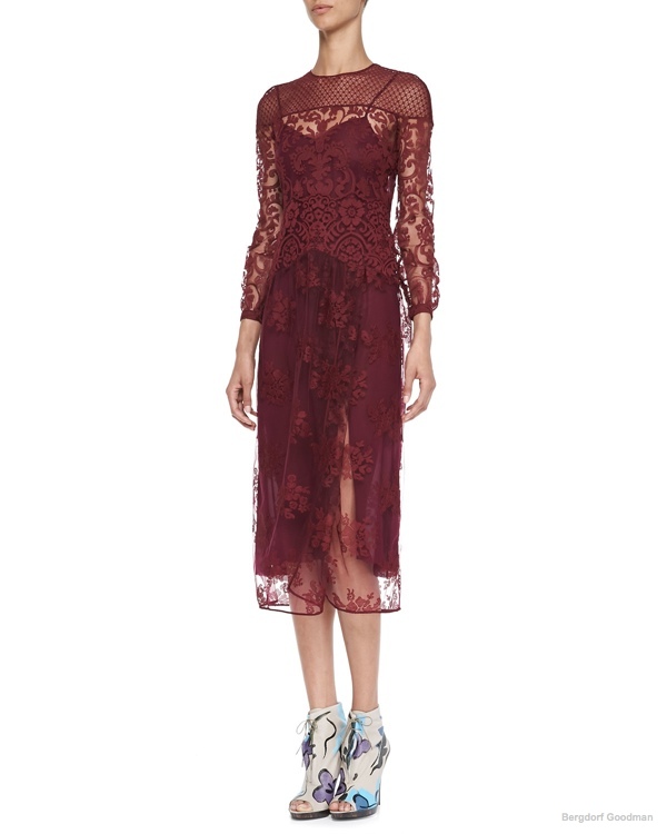 Burberry Prorsum Floral Embroidered Tulle Dress available at Bergdorf Goodman for $1,917.00