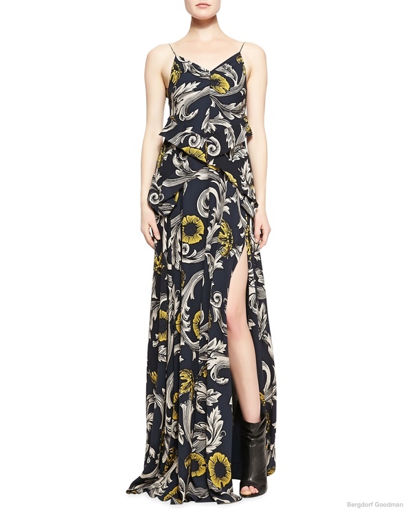 Burberry Prorsum Scroll and Floral Printed Evening Gown available at Bergdorf Goodman for $1,917.00