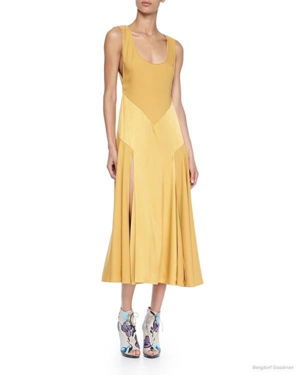 Burberry Prorsum Silk Chevron Paneled Dress  available at Bergdorf Goodman for $1,437.00