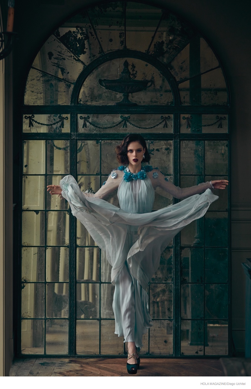 Coco Rocha in Dreamy Gowns for Hola Magazine by Diego Uchitel