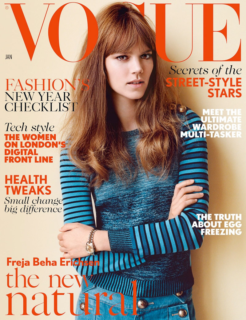 Freja Beha Erichsen Lands 5th Vogue UK Cover