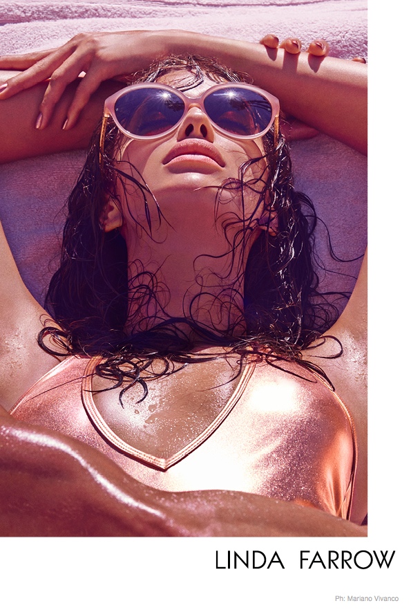Irina Shayk Sizzles in Linda Farrow S/S 2015 Sunglasses Campaign