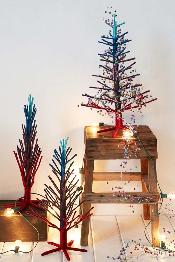 Jewel Toned Yarn Christmas Tree