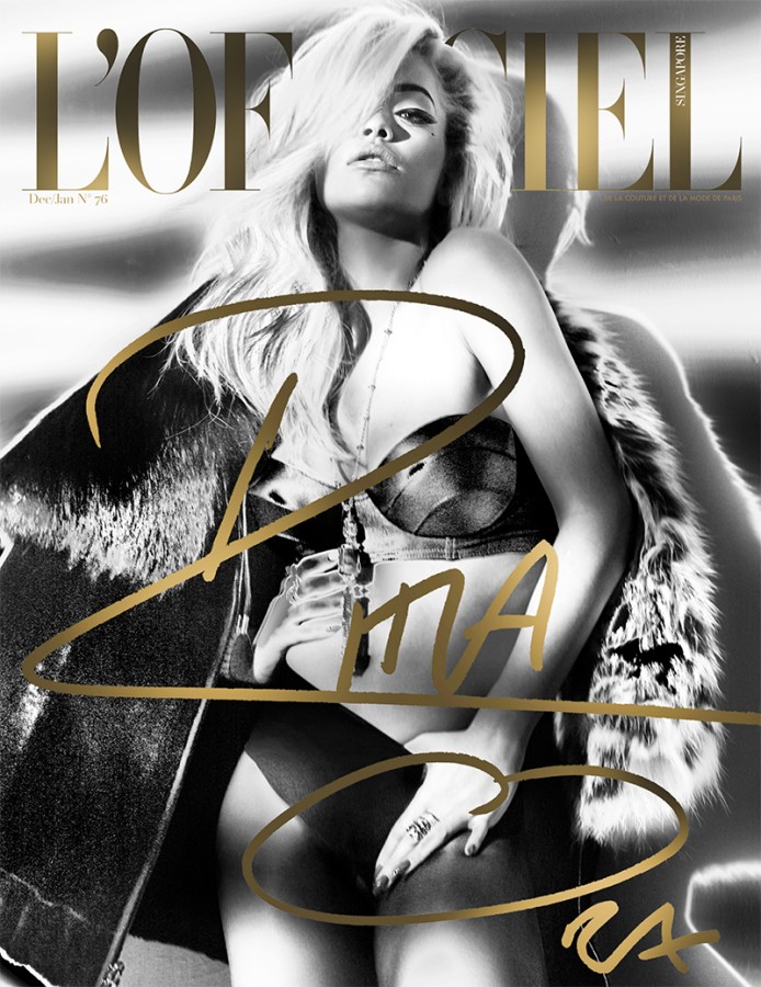 Rita Ora Smolders on L’Officiel Singapore December 2014 Cover