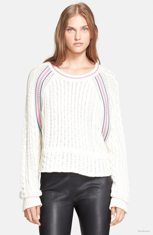 T by Alexander Wang Wool Blend Cable Knit Sweater available at Nordstrom for $169.98