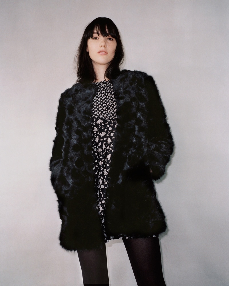 zara trf fur coat