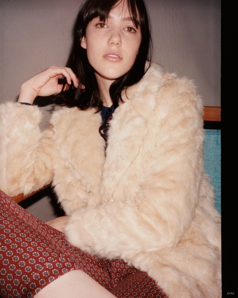 Furry Coats & Printed Dresses for Zara TRF's Winter 2014 Lookbook ...