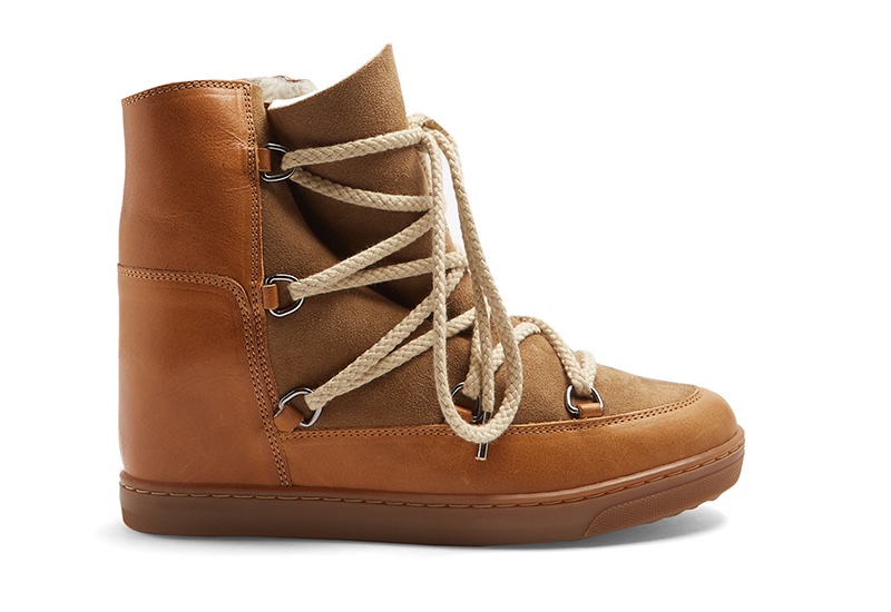 Isabel Marant ‘Nowles’ Shearling-Lined Leather Boots $606