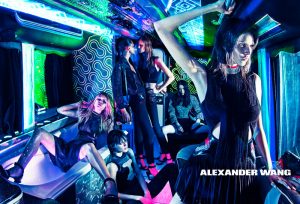 Alexander Wang Girls Take Over a Party Bus for Spring 2015 Ads Alexander Wang Girls Take Over a Party Bus for Spring 2015 Ads