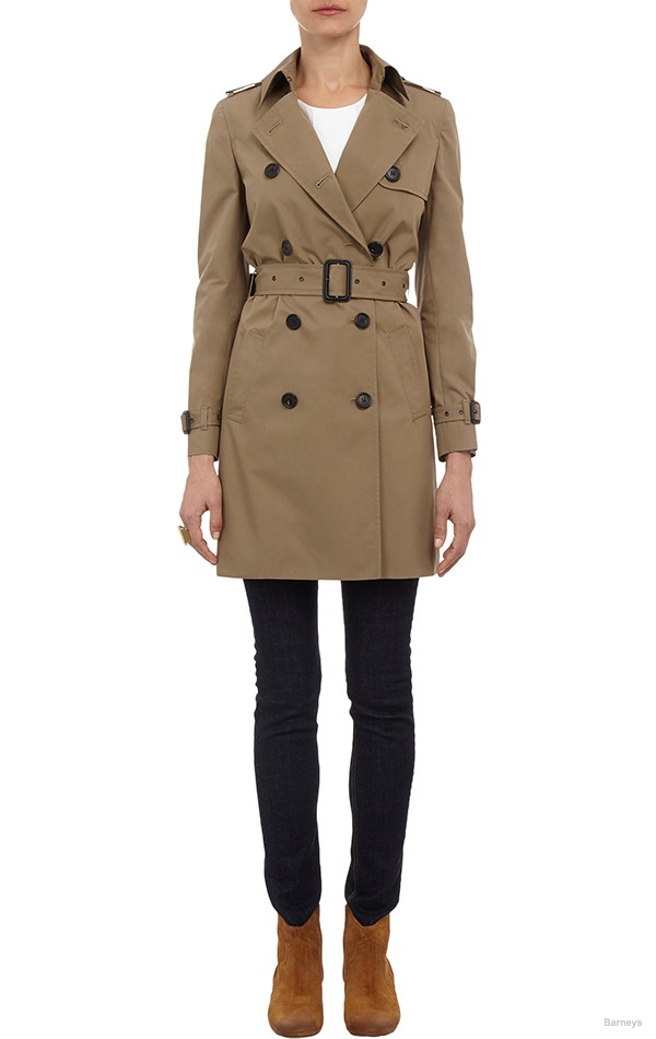 Barneys New York Double-Breasted Trench Coat available for $1,195