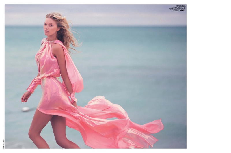 Elsa Hosk Strips Down for ‘Hot Pink’ Photo Shoot in Marie Claire Italy
