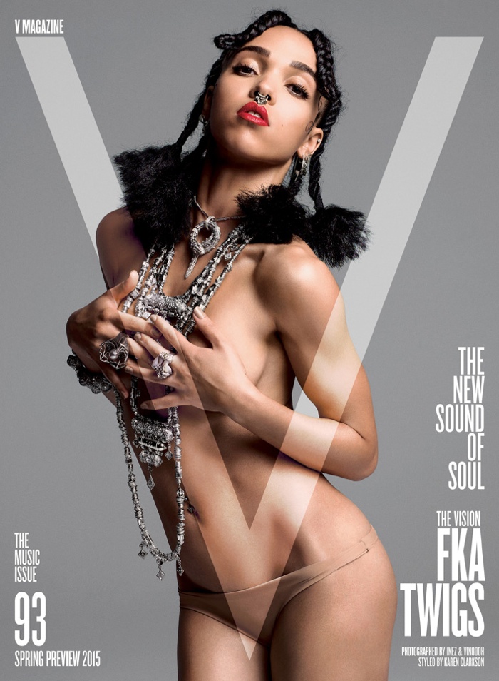 FKA Twigs Goes Topless for V Magazine Cover