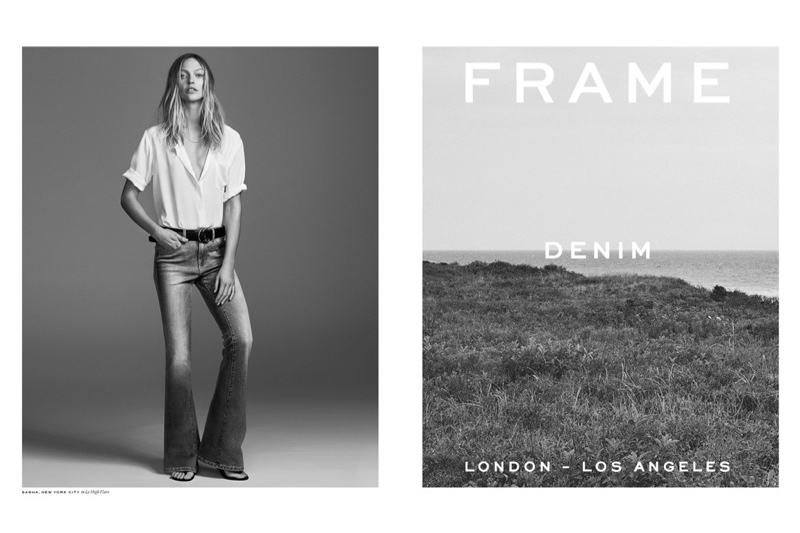 Sasha Pivovarova stars in Frame Denim spring-summer 2015 campaign