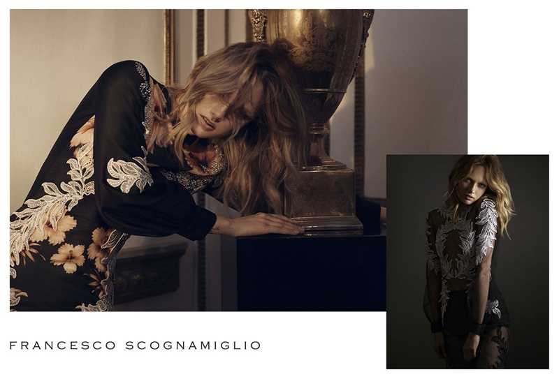 Karmen Pedaru Goes Sheer in Francesco Scognamiglio Spring 2015 Ads