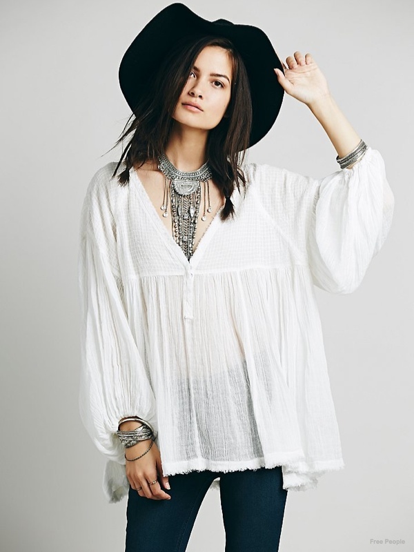 Free People ‘Dancing on Clouds’ Tunic in White available for $78.00