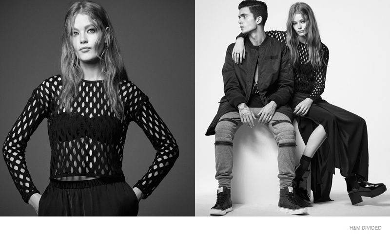 Hollie-May Saker Dons Dark Style for H&M Divided Shoot