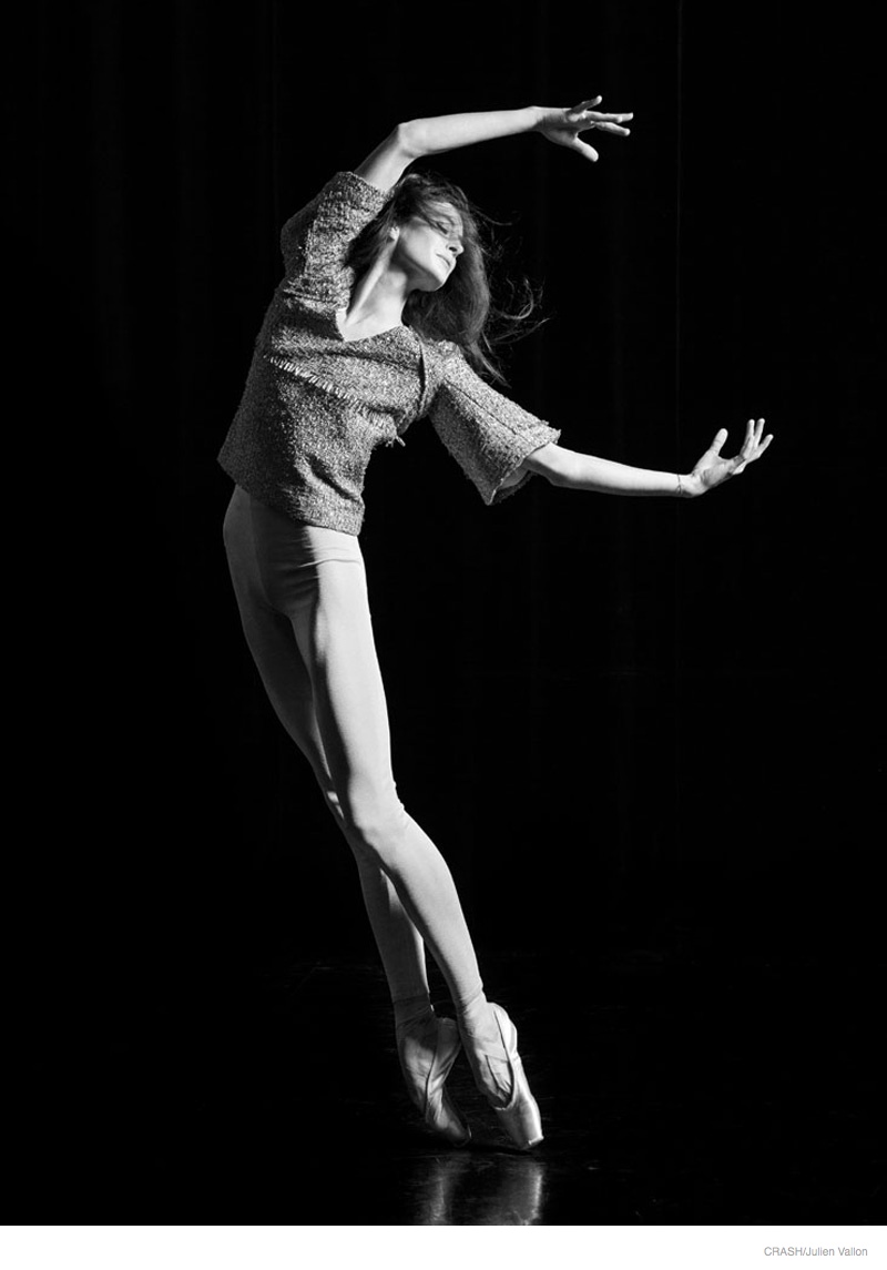 Ballet Dancer Marie-Agnes Gillot Poses for Julien Vallon in Crash Magazine