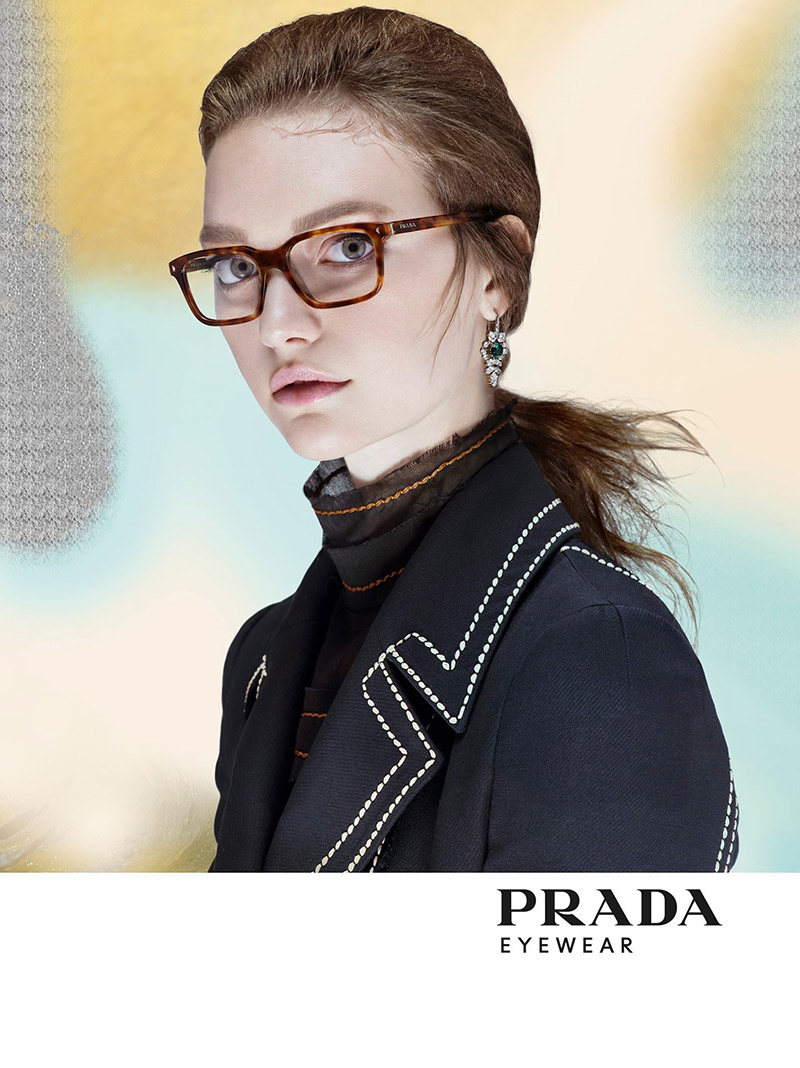 Gemma Ward Fronts Prada Journal Eyewear Campaign