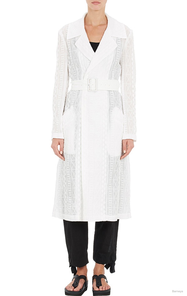 REGULATION by Yohji Yamamoto 'Lacy Lawn' Trench Coat available for $2,740