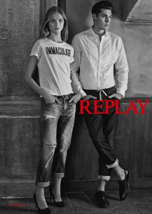 Anna Selezneva Dons Denim Looks in Replay Spring 2015 Ads Anna Selezneva Dons Denim Looks in Replay Spring 2015 Ads