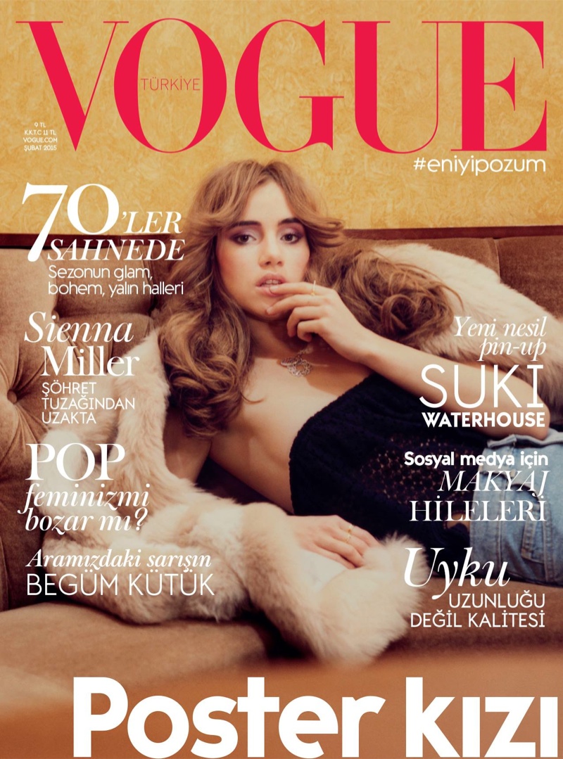 Suki Waterhouse is a 70s Babe on Vogue Turkey Cover