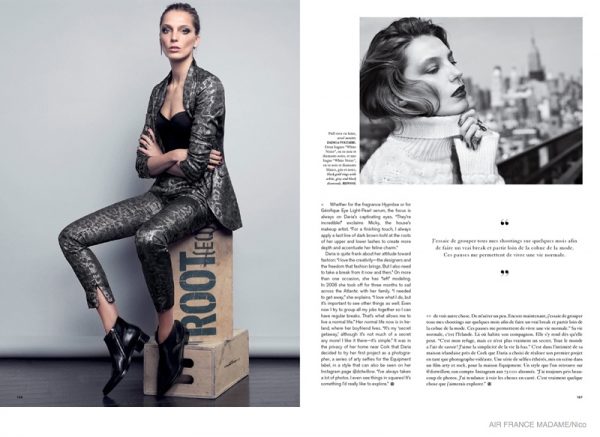 Daria Werbowy Stuns in Winter Makeup Looks for Air France Madame ...