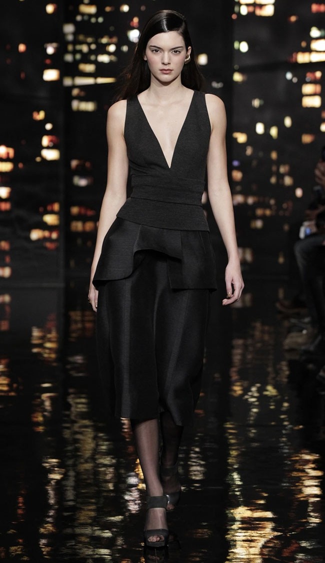 Kendall Jenner at Donna Karan Fall 2015 show earlier this week. Image courtesy. 