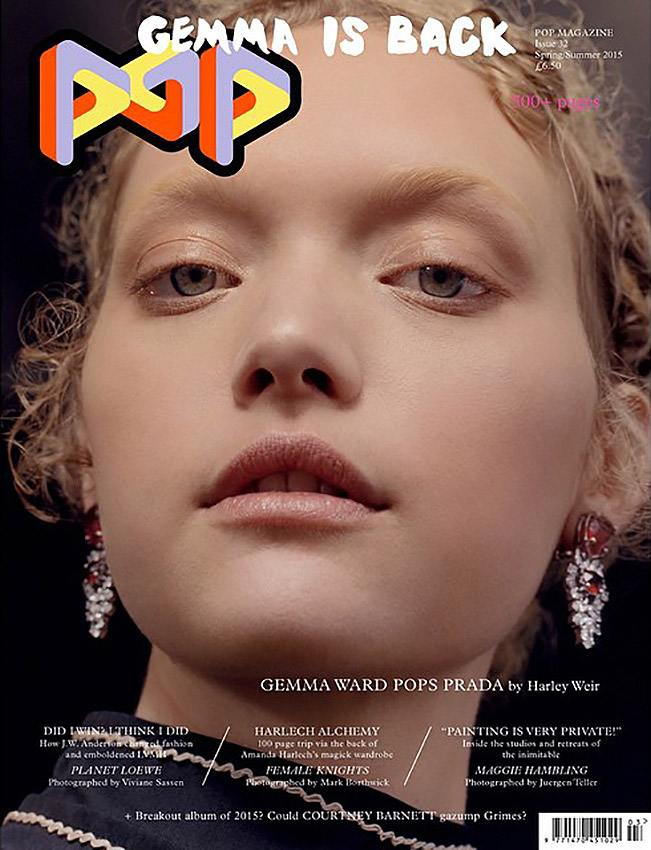 Gemma Ward, Gwen Stefani Cover POP S/S 2015